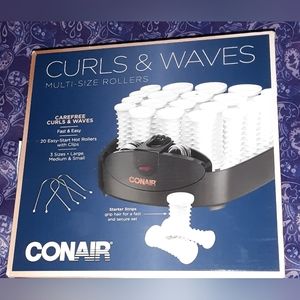 NWOT Conair Curls & Waves multi-size hot roller set.